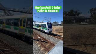 New TransPerth CSeries Arrives at Mandurah Train Station trains trainspotting transperth [upl. by Bobby]