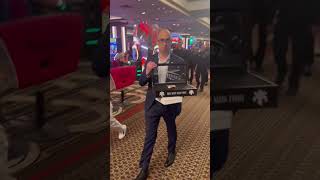 Armed Security for 10M poker winner walking through casino  2024 WSOP Main Event bracelet winner [upl. by Nelda]