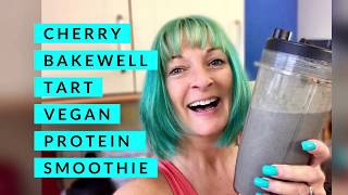 Cherry Bakewell Tart Vegan Protein Smoothie Recipe [upl. by Roach]