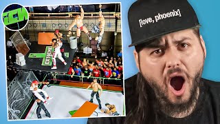 I Reacted To A Cage Of Death WWE Action Figure Match [upl. by Fruin34]