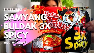 SAMYANG BULDAK 3X SPICY HOT CHICKEN RAMEN Instant Noodle Review [upl. by Arrait]