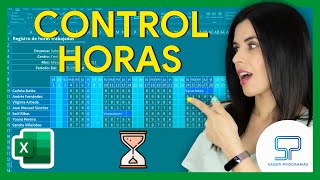 🕑 ➡ 🕥 Calcular HORAS TRABAJADAS en Excel ✅ Control de horas [upl. by Yelah]