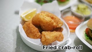 Homecooking Fried Crabroll  Ricepapercrabroll  게살튀김 [upl. by Rehpitsirhc]