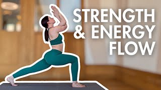 Yoga Flow to Strengthen amp Energise  15 Min Vinyasa [upl. by Akenna300]