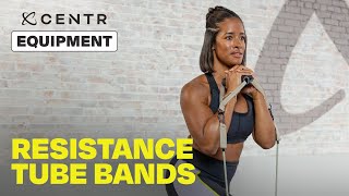 Centr fitness equipment demo Resistance Tube Bands [upl. by Lhok]