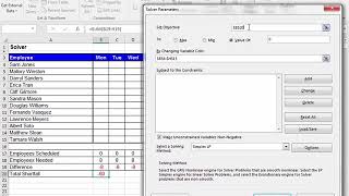 Using Solver in Excel 2016 [upl. by Ellett237]