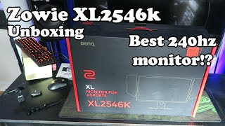 Benq Zowie XL2546k Unboxing [upl. by Arahas]