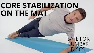 Low Back and Core Stabilization on the Mat  Pilates for lower back Safe for most disc injuries [upl. by Funk]