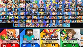 Super Smash Bros Ultimate  All Characters [upl. by Ialohcin]