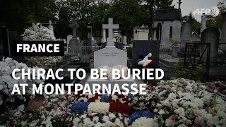 Chirac will be buried at the Montparnasse cemetery in Paris  AFP [upl. by Giraldo]