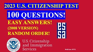 US Citizenship Test 2024 Questions and Answers 100 Civics History Government Ciudadania Americana [upl. by Fulks271]