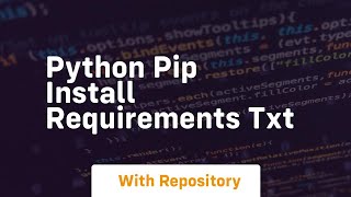 python pip install requirements txt [upl. by Akceber504]