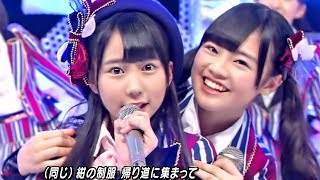 【Full HD 60fps】 HKT48 桜、みんなで食べた 20140214 LIVE Mステ初出演回 [upl. by Elyag797]