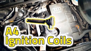 Changing Audi A4 Ignition Coils [upl. by Gratiana]