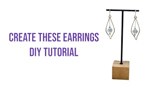 Create these wire frame and beaded dangle earrings  DIY Tutorial  step by step instructions [upl. by Ahseenal]