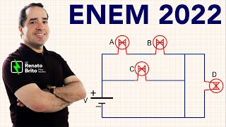 ENEM 2022 2  No circuito elétrico estão associadas quatro lâmpadas elétricas idênticas [upl. by Redmond]