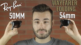 RayBan Folding Wayfarer 50mm vs 54mm [upl. by Oag533]