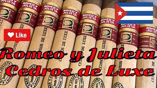 🇨🇺 CUBAN CIGARS  ROMEO Y JULIETA  CEDROS DE LUXE [upl. by Llesirg]