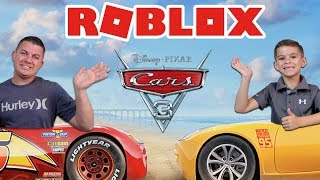 CARS 3  ROBLOX ADVENTURE OBBY Save Lightning McQueen [upl. by Yelsiap840]