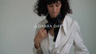 Pure Mulberry Silk scarf by Dariia Day  Midnight Black [upl. by Hiram]