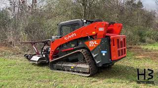 Kubota SVL 972 Skid Steer with Virnig V70 Tree Disc Mulcher [upl. by Noelyn]