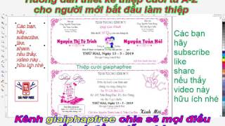 giaiphapfree Hướng dẫn thiết kế thiệp cưới bằng corel từ AZ cho người mới 2019 [upl. by Ahsieym]