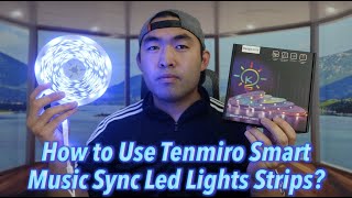 How to Use Tenmiro Smart Music Sync Led Lights Strips [upl. by Kerred516]