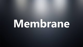 Membrane  Medical Meaning and Pronunciation [upl. by Chiles256]