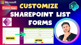 Customize SharePoint List Forms With Power Apps  Beginners Tutorial [upl. by Nahsez38]