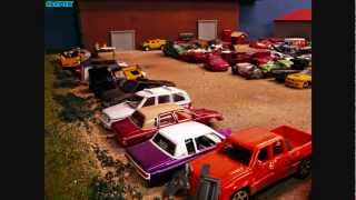 1stPix Diecast Dioramas 164 Junk Yard SLIDESHOW [upl. by Llechtim]