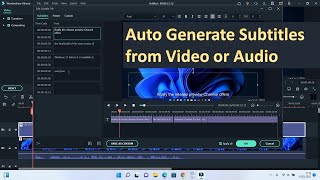 Auto Generate Subtitle from Video or Audio Using Wondershare Filmora Video Editor [upl. by Enreval]