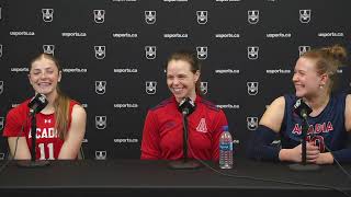 Press Conference  QF 4  Acadia vs Brock  2024 U SPORTS Womens Volleyball Championship [upl. by Ennayelhsa]