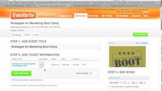 How To Promote An Event Thru EventBrite [upl. by Verner]