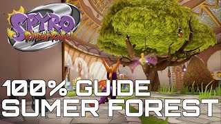 Spyro 2 Riptos Rage Reignited 100 Guide SUMMER FOREST ALL ORBS GEMS [upl. by Aniad]