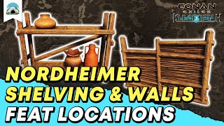 Nordheimer Shelving and Walls Feat Locations  Guide  Conan Exiles Isle of Siptah [upl. by Marcellus769]