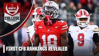 Ohio State ranked NUMBER 1 😳 TOP 6 CFB RANKINGS REVEALED  ESPN College Football [upl. by Hardej732]