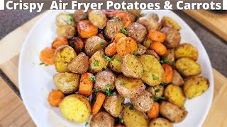 The Best CRISPY Air Fryer Potatoes in 20 minutes Garlic Herb Potatoes  New year special recipe [upl. by Notnirb]