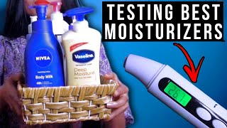 Testing Best Body Lotion For Dry Skin with Moisture Meter Koon Sa Body Lotion Le Nivea Body Lotion [upl. by Burne]