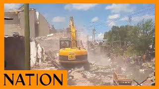 Government demolishes houses on riparian land in MukuruKayaba slum Nairobi [upl. by Ylrebmit136]