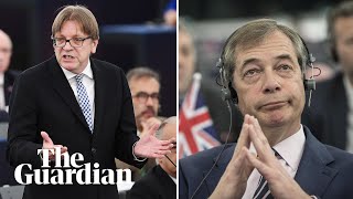 Guy Verhofstadt compares Nigel Farage to Blackadder character [upl. by Rogerg106]