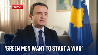 Kosovos Prime Minister calls on west to take hard line against Serbia [upl. by Nawtna297]