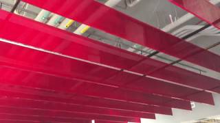 Panelites selfstructural translucent honeycomb panels for floating ceiling fins at Target [upl. by Lachman683]