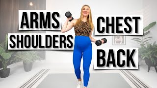 30min Upper Body Dumbbell Workout  Arms Shoulders Chest amp Back [upl. by Adnamma]