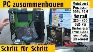 PC zusammenbauen  Schritt für Schritt  eigenen Rechner bauen  Anleitung  4K [upl. by Benildas]