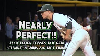 2019 MLB Draft Watch  Jack Leiter  Delbarton NJ RHP  14 Ks OneHitter vs West Morris [upl. by Dloreh]