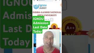 IGNOU Admission last date today IGNOU July Session 2024 Last Date ignouadmission ignou [upl. by Wilburn]