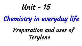 Preparation and uses of terylene  Chemistry in everyday life  Unit  15  TN 12th chemistry [upl. by Hametaf]