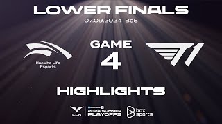 Highlights HLE vs T1  Game 4  Lower Finals  LCK Mùa Hè 2024 07092024 [upl. by Jenni]