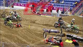 The Johnstown Disaster  Pro Start Crash  Tri State Arenacross [upl. by Milt]