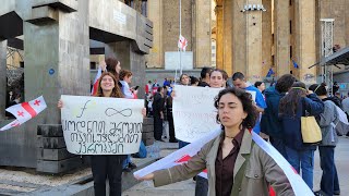 13052024 Tbilisi Очередная акция в Тбилиси против закона об иноагентах [upl. by Falconer801]